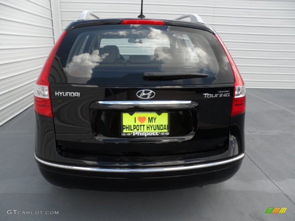 2012 Elantra SE Touring - Black Noir Pearl / Beige photo #4