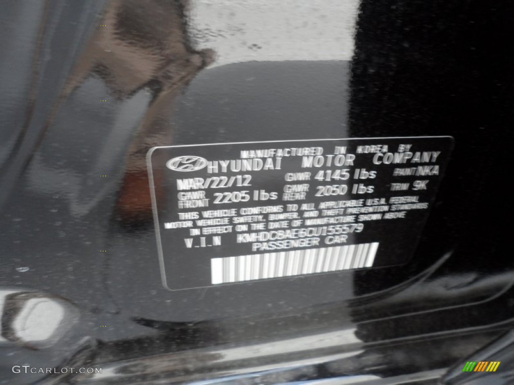 2012 Elantra SE Touring - Black Noir Pearl / Beige photo #34