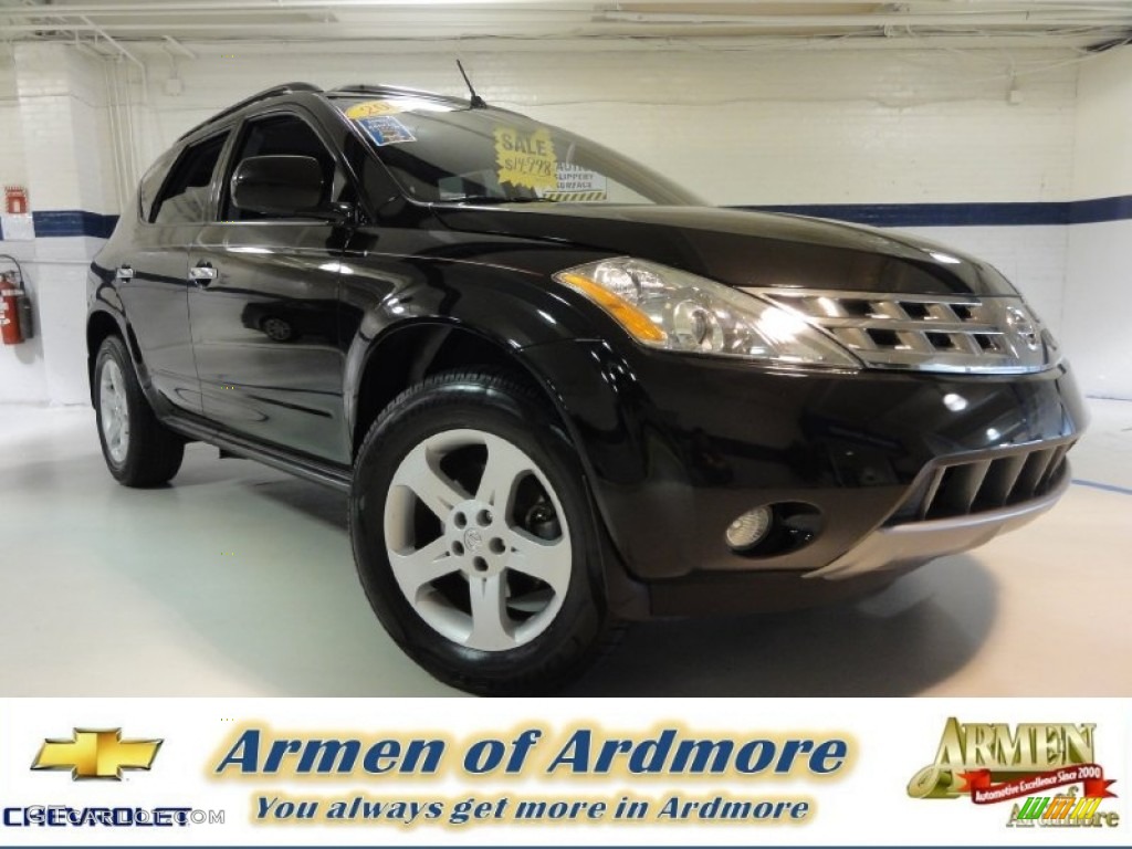 2005 Murano SL AWD - Super Black / Charcoal photo #1