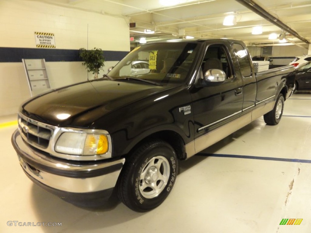 Black 1998 Ford F150 XL SuperCab Exterior Photo #68221702