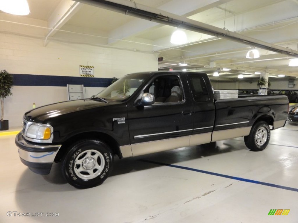 Black 1998 Ford F150 XL SuperCab Exterior Photo #68221732