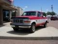 1995 Vermillion Red Ford F150 XLT Extended Cab 4x4  photo #13