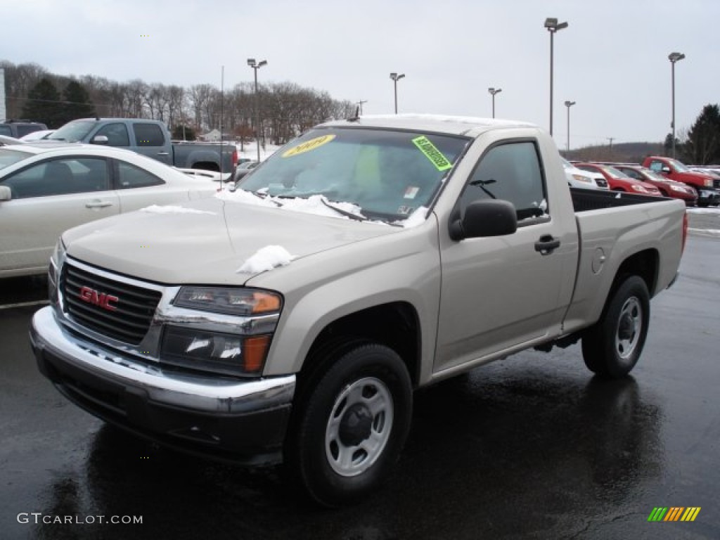 Silver Birch Metallic 2009 GMC Canyon Work Truck Regular Cab 4x4 Exterior Photo #68222299