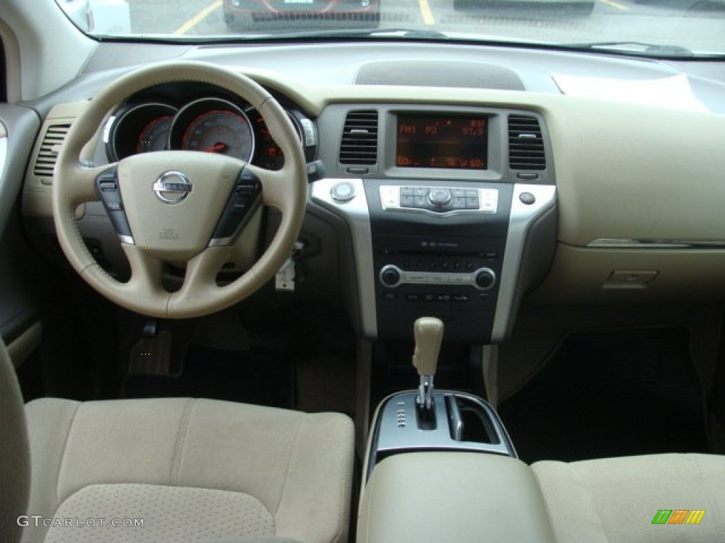 2009 Murano SL AWD - Glacier Pearl / Beige photo #9