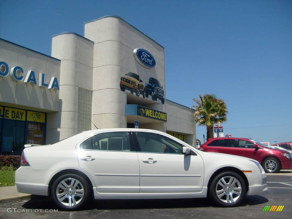 2008 Fusion SEL V6 - White Suede / Medium Light Stone photo #2