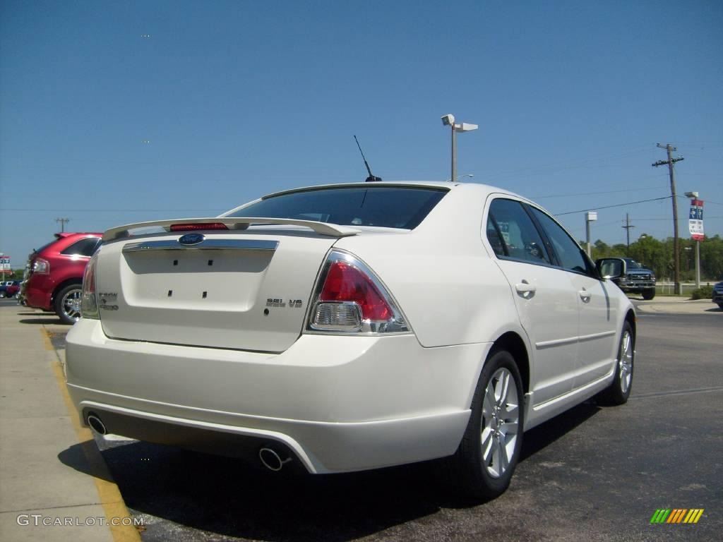 2008 Fusion SEL V6 - White Suede / Medium Light Stone photo #3