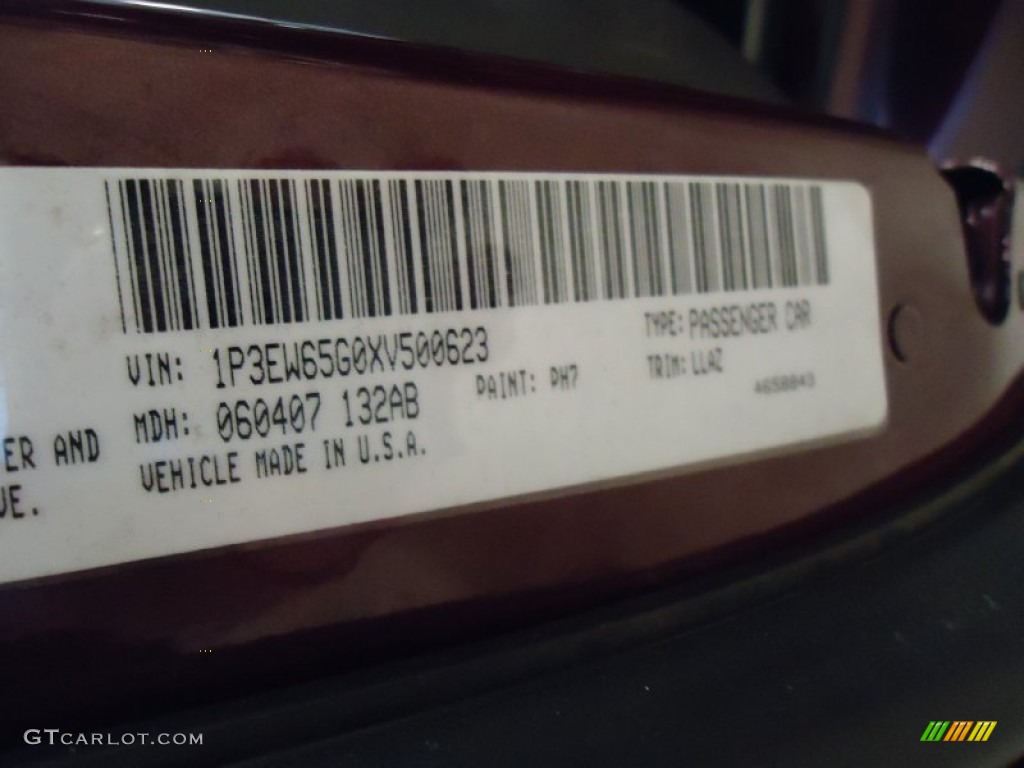 1999 Prowler Color Code PH7 for Prowler Purple Photo #68224224