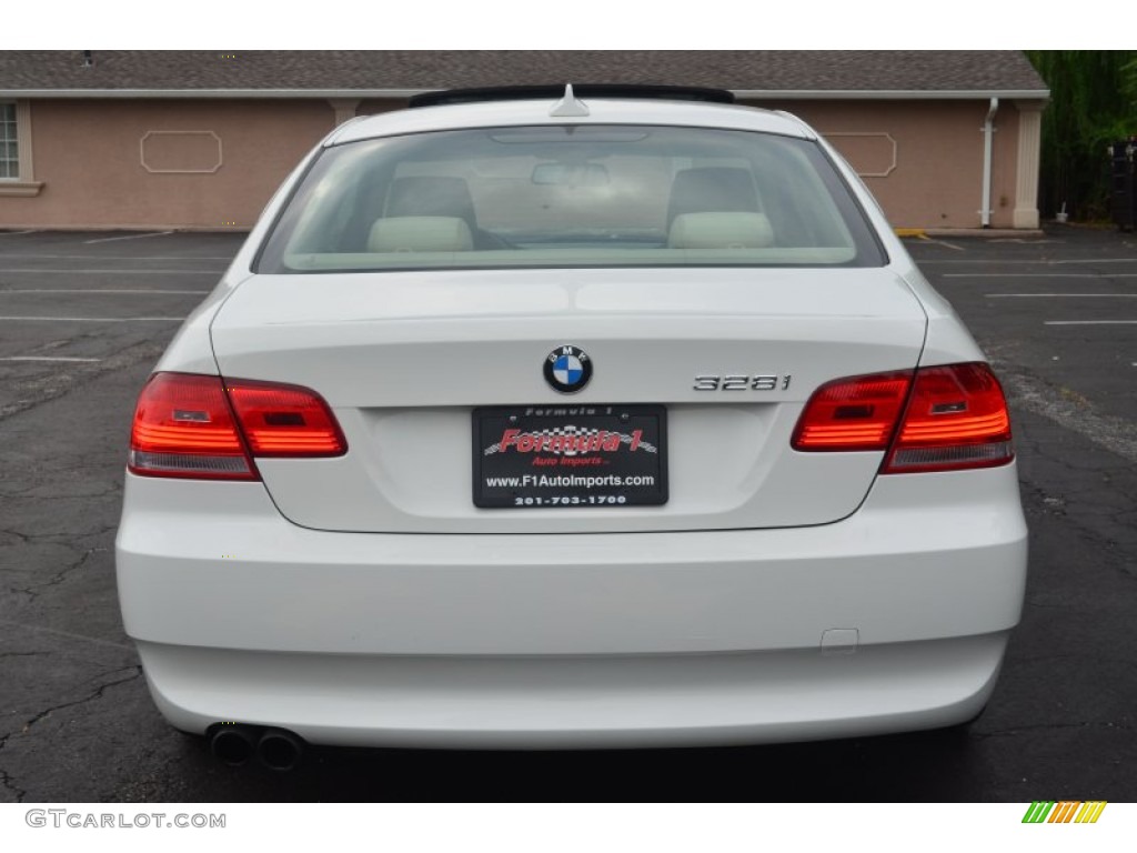 2009 3 Series 328xi Coupe - Alpine White / Cream Beige Dakota Leather photo #6