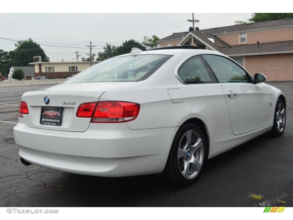 2009 3 Series 328xi Coupe - Alpine White / Cream Beige Dakota Leather photo #7
