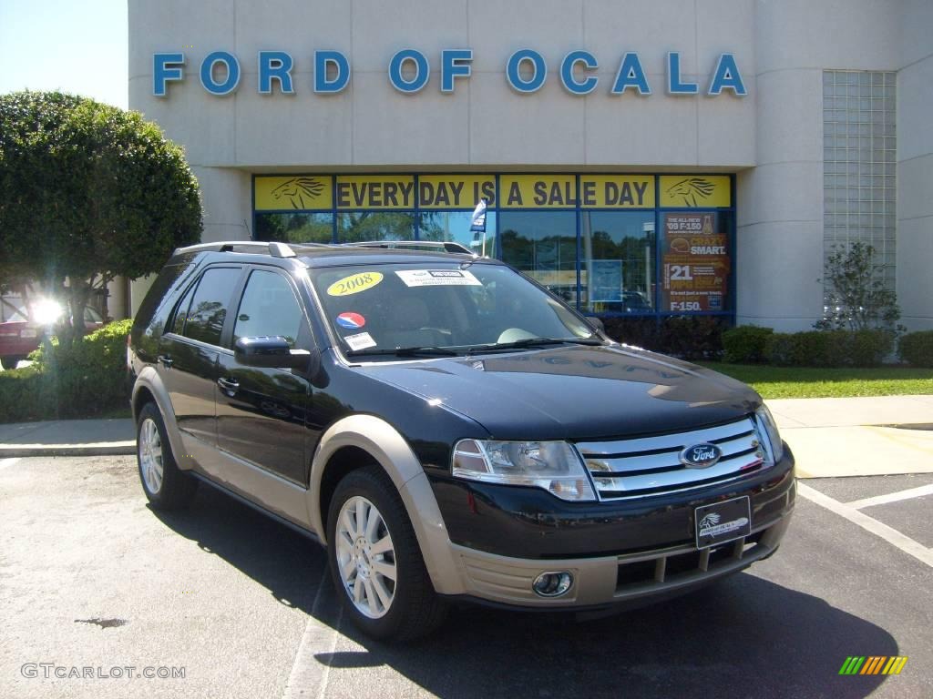 2008 Taurus X Eddie Bauer - Dark Ink Blue Metallic / Camel photo #1