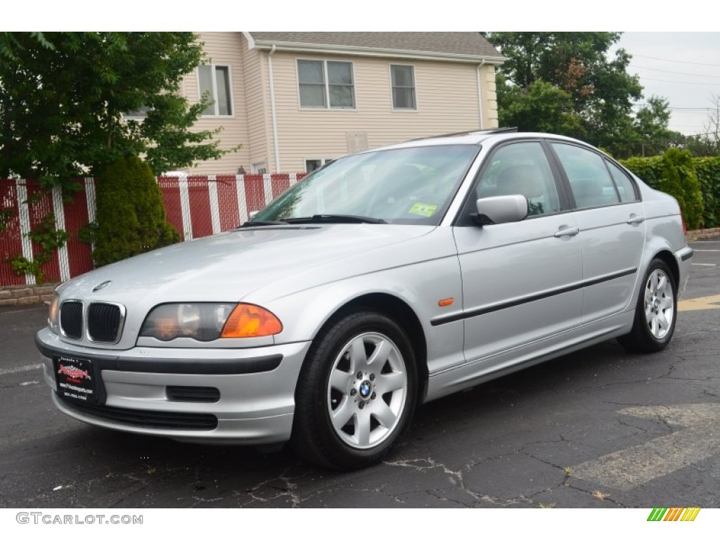 2000 3 Series 323i Sedan - Titanium Silver Metallic / Grey photo #3
