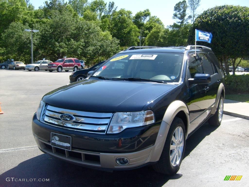 2008 Taurus X Eddie Bauer - Dark Ink Blue Metallic / Camel photo #7