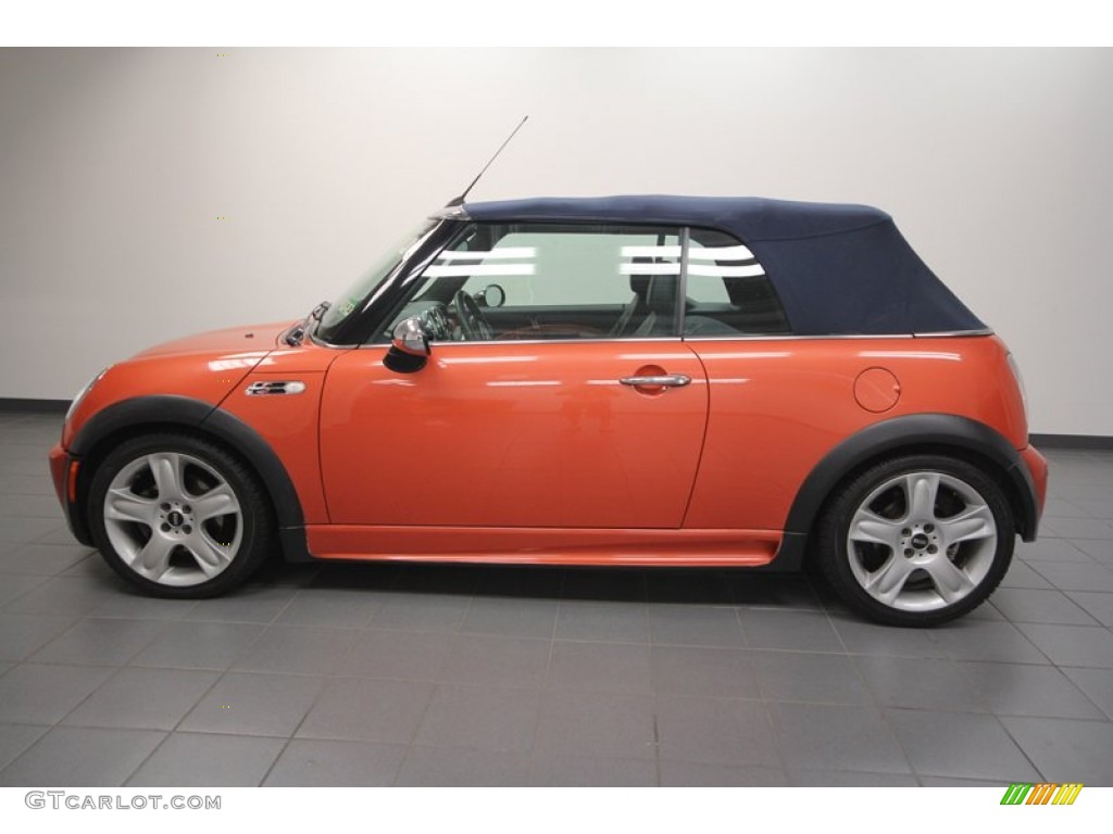 Hot Orange Metallic 2005 Mini Cooper S Convertible Exterior Photo #68225434