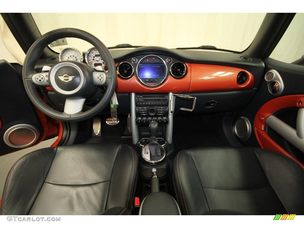 2005 Mini Cooper S Convertible Sunrise/Dark Blue Dashboard Photo #68225452