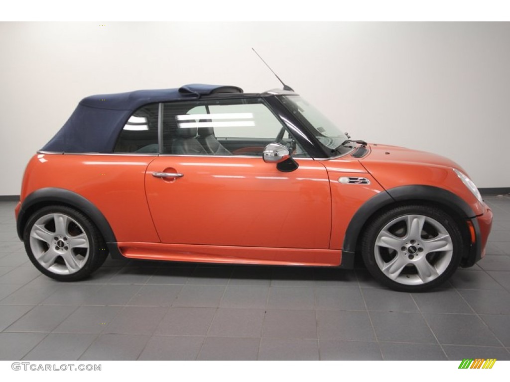 Hot Orange Metallic 2005 Mini Cooper S Convertible Exterior Photo #68225479