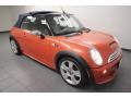 2005 Hot Orange Metallic Mini Cooper S Convertible  photo #8