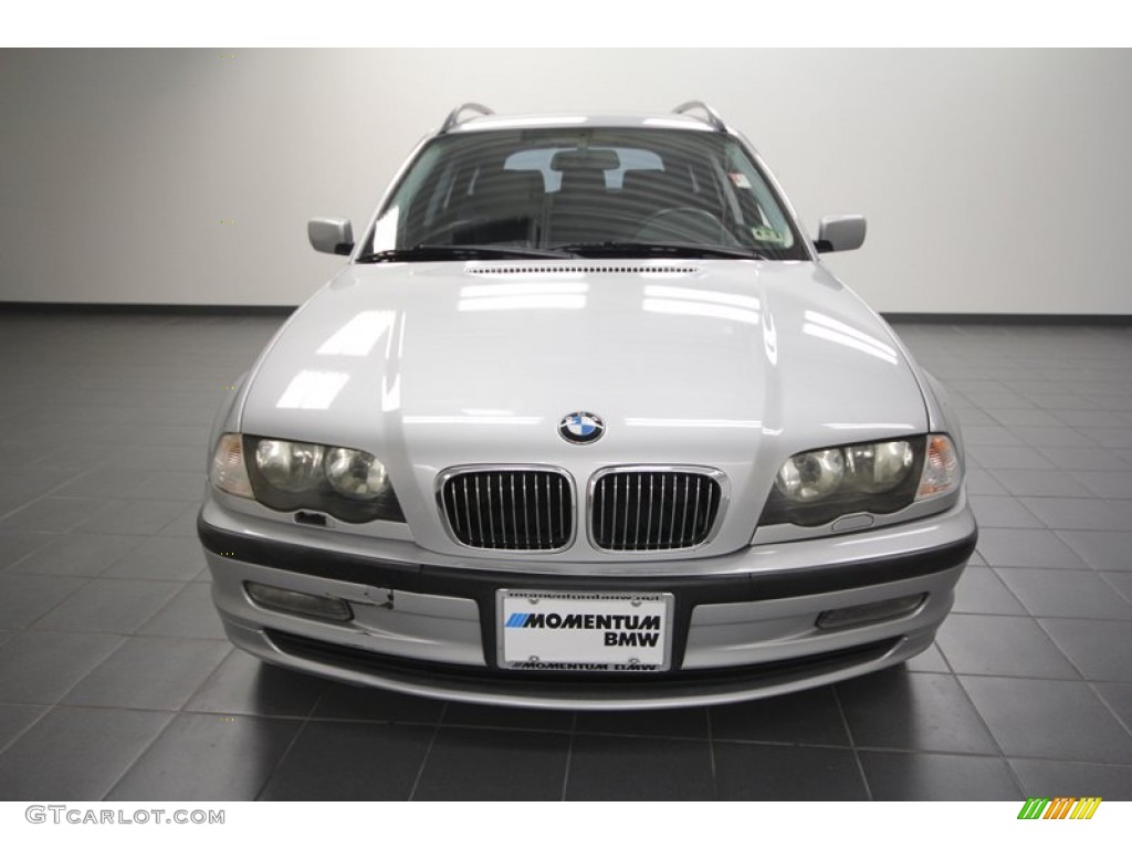 2001 3 Series 325xi Wagon - Titanium Silver Metallic / Black photo #6