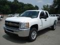 Summit White 2013 Chevrolet Silverado 3500HD WT Extended Cab 4x4 Exterior