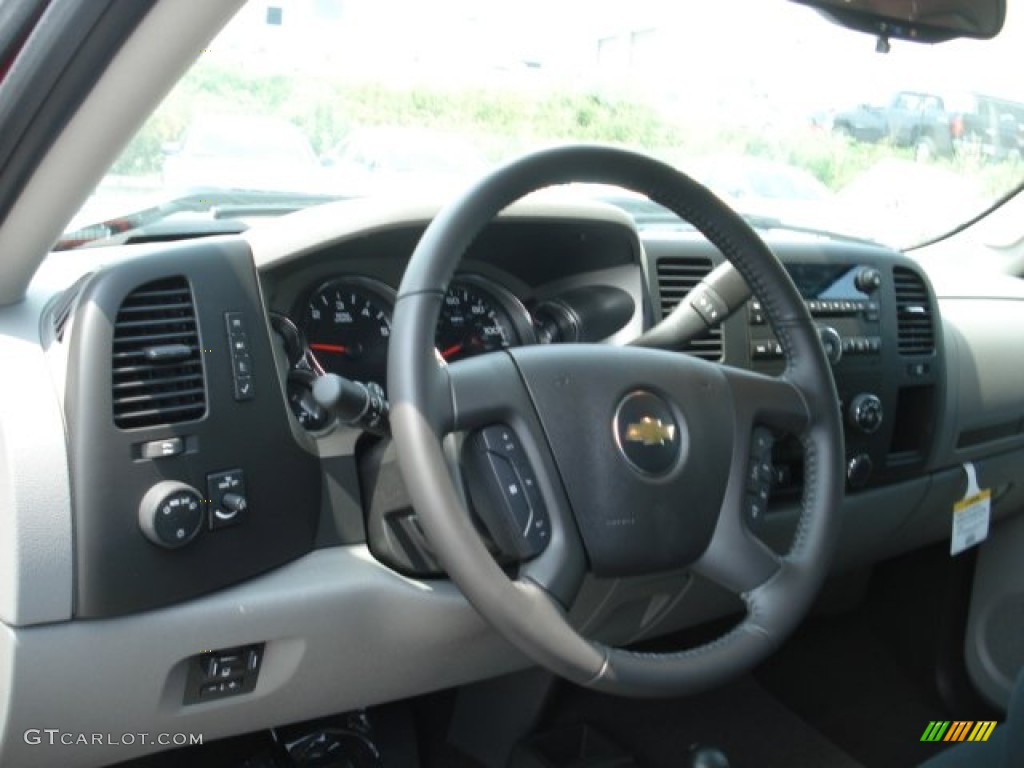 2013 Chevrolet Silverado 3500HD WT Extended Cab 4x4 Dark Titanium Steering Wheel Photo #68226442