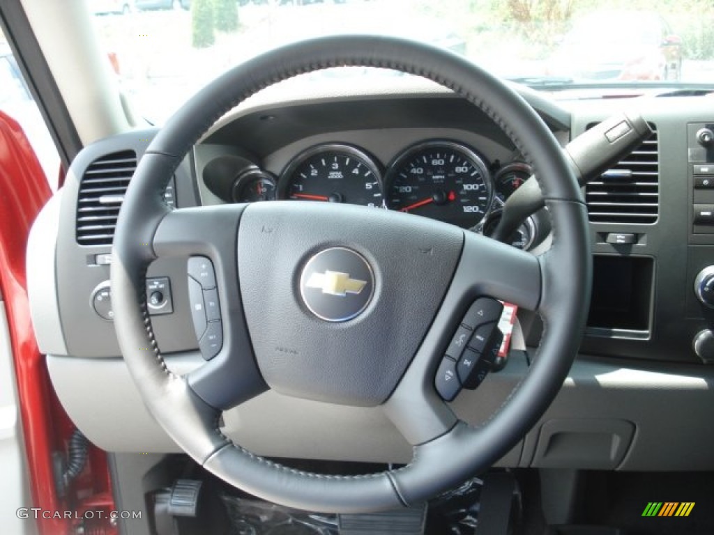2013 Chevrolet Silverado 3500HD WT Extended Cab 4x4 Dark Titanium Steering Wheel Photo #68226511