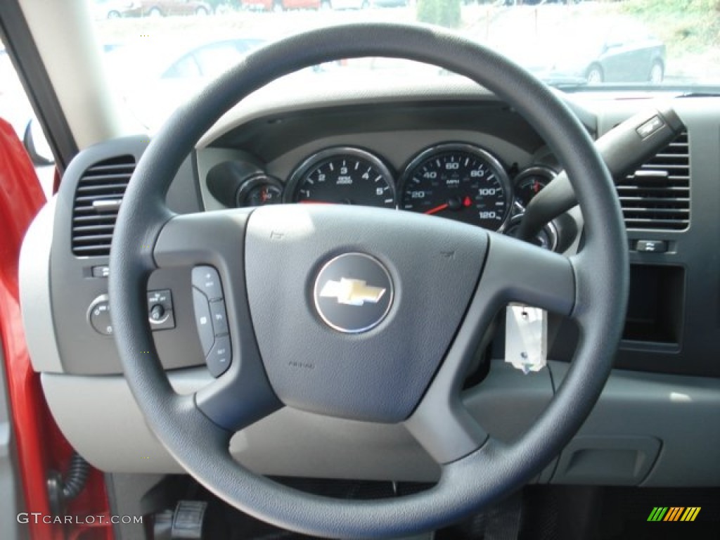 2012 Chevrolet Silverado 2500HD Work Truck Regular Cab Commercial Dark Titanium Steering Wheel Photo #68227498