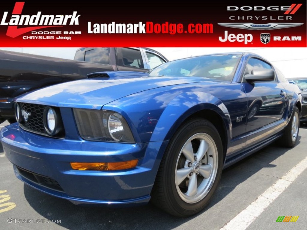 2007 Mustang GT Deluxe Coupe - Vista Blue Metallic / Dark Charcoal photo #1