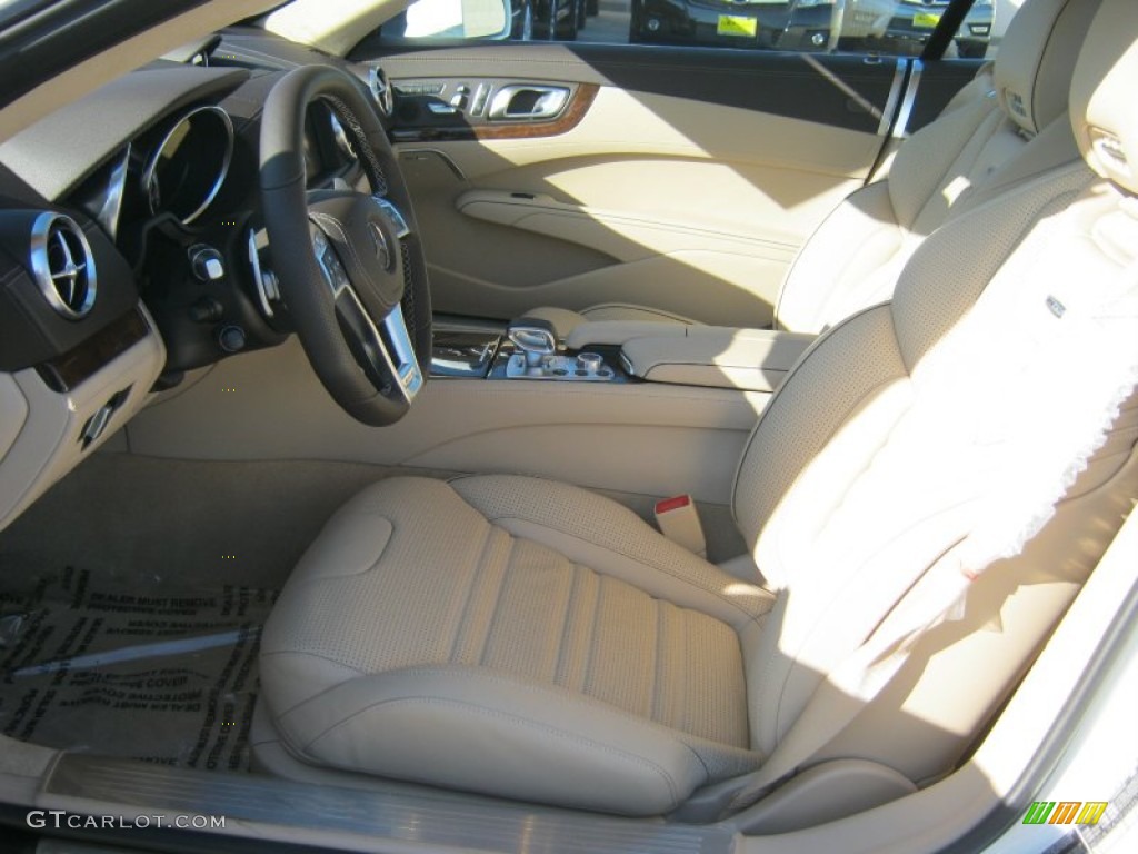 AMG Beige/Brown Interior 2013 Mercedes-Benz SL 63 AMG Roadster Photo #68229586