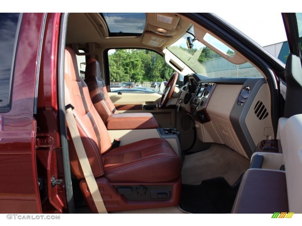2009 F350 Super Duty King Ranch Crew Cab 4x4 Dually - Royal Red Metallic / Chaparral Leather photo #17