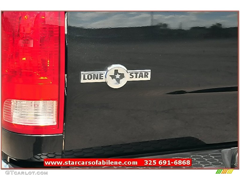 2011 Ram 1500 Lone Star Quad Cab - Brilliant Black Crystal Pearl / Dark Slate Gray/Medium Graystone photo #4