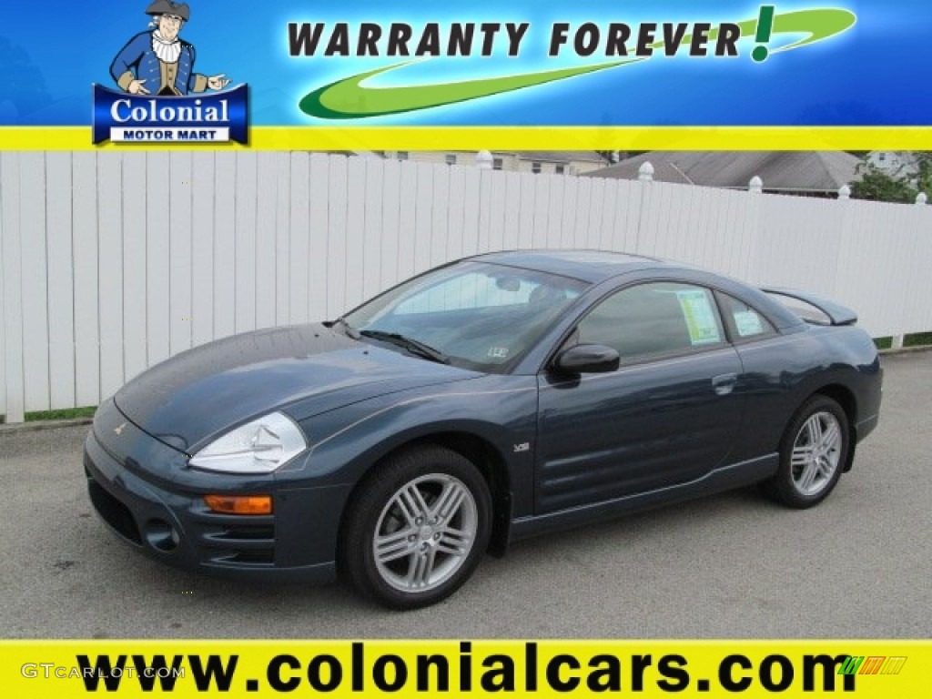 2004 Eclipse GT Coupe - Steel Blue Pearl / Midnight photo #1