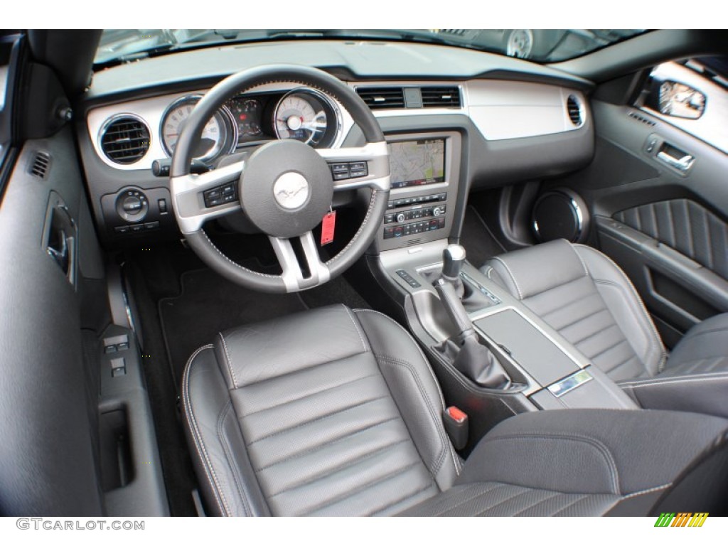 Charcoal Black Interior 2012 Ford Mustang GT Premium Convertible Photo #68233231