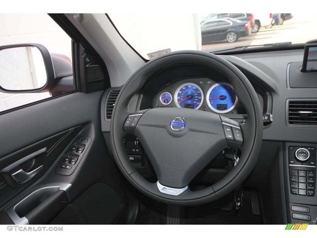 2013 Volvo XC90 3.2 R-Design Off Black Steering Wheel Photo #68233966
