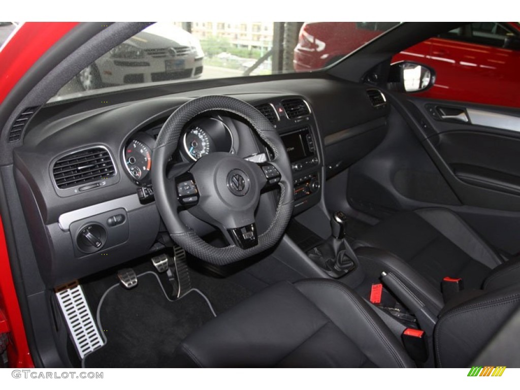2012 Volkswagen Golf R 4 Door 4Motion R Titan Black Leather Dashboard Photo #68236114