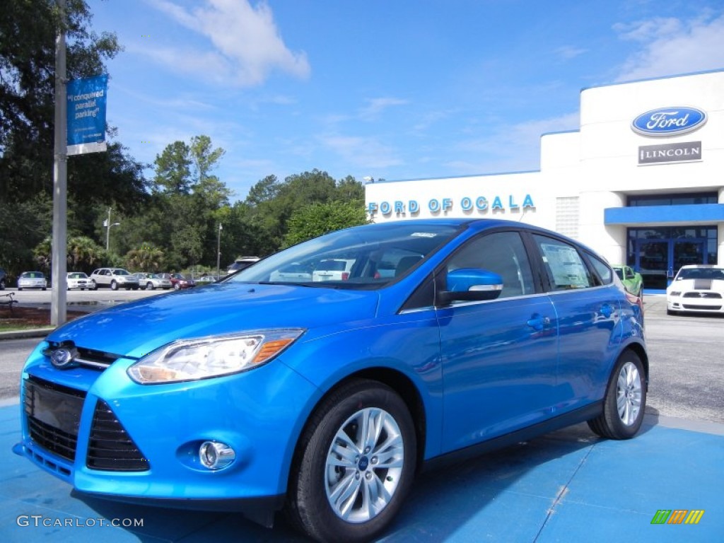 2012 Focus S Sedan - Sonic Blue Metallic / Stone photo #1