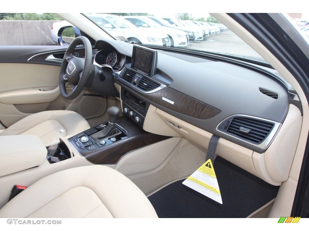 2013 Audi A6 3.0T quattro Sedan Velvet Beige Dashboard Photo #68238352