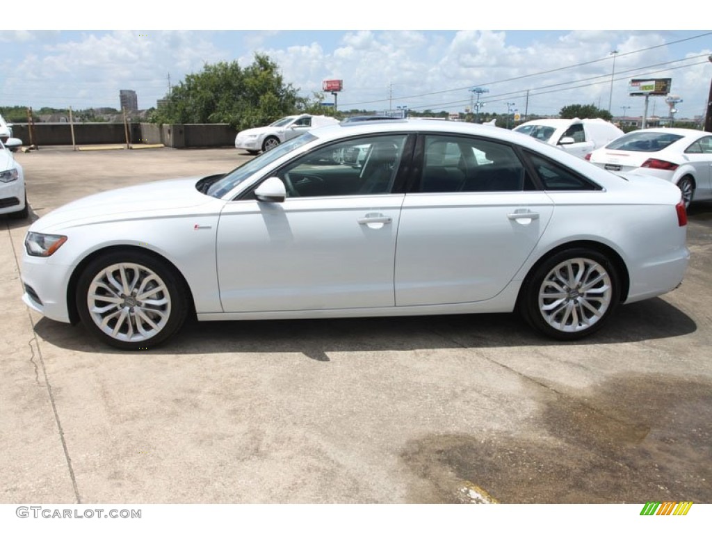 Glacier White Metallic 2013 Audi A6 3.0T quattro Sedan Exterior Photo #68238454