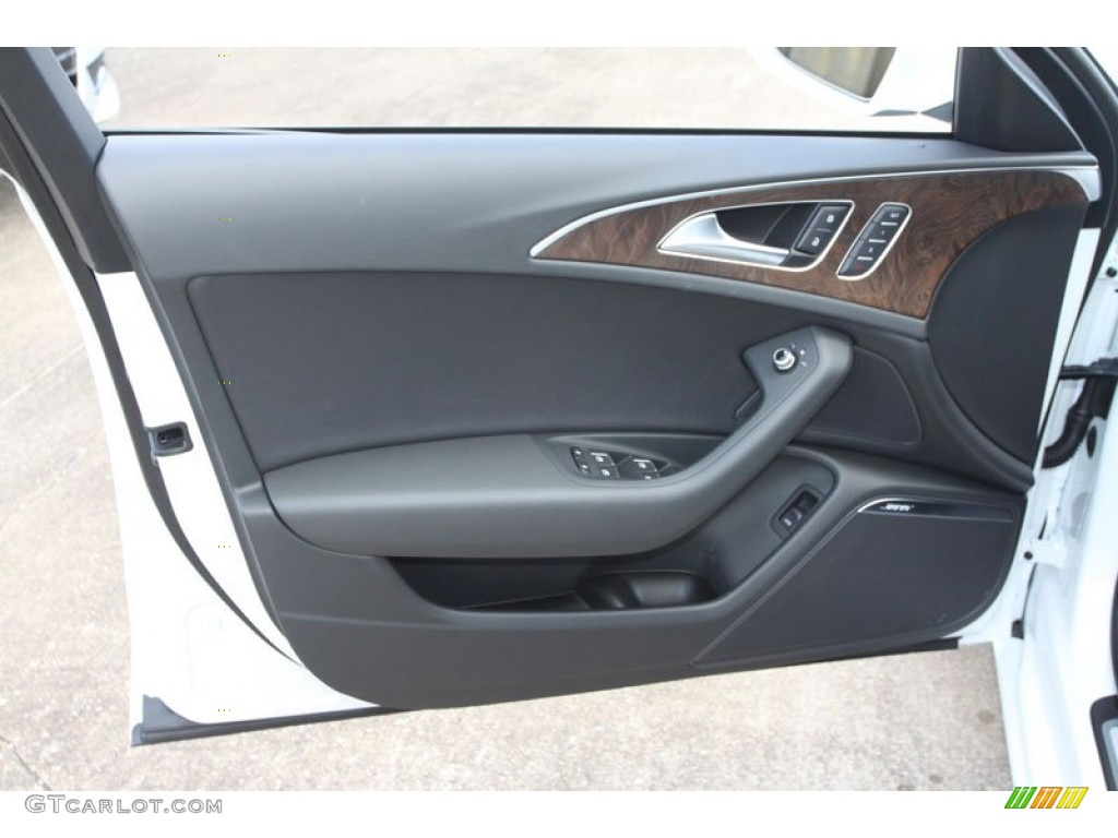 2013 Audi A6 3.0T quattro Sedan Black Door Panel Photo #68238745