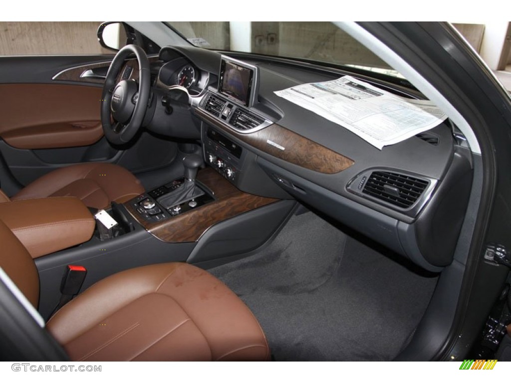 2013 Audi A6 3.0T quattro Sedan Nougat Brown Dashboard Photo #68239180