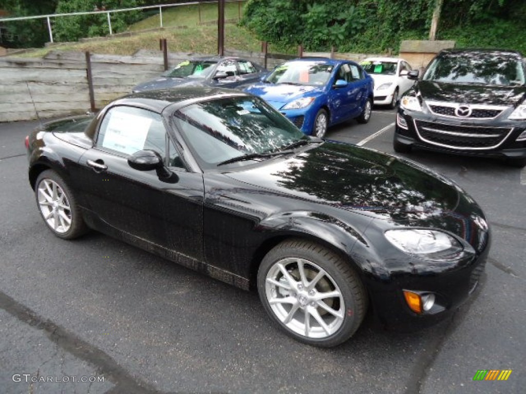 Brilliant Black 2012 Mazda MX-5 Miata Grand Touring Hard Top Roadster Exterior Photo #68239276