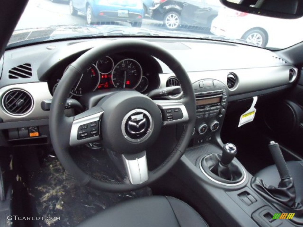 2012 Mazda MX-5 Miata Grand Touring Hard Top Roadster Black Dashboard Photo #68239309