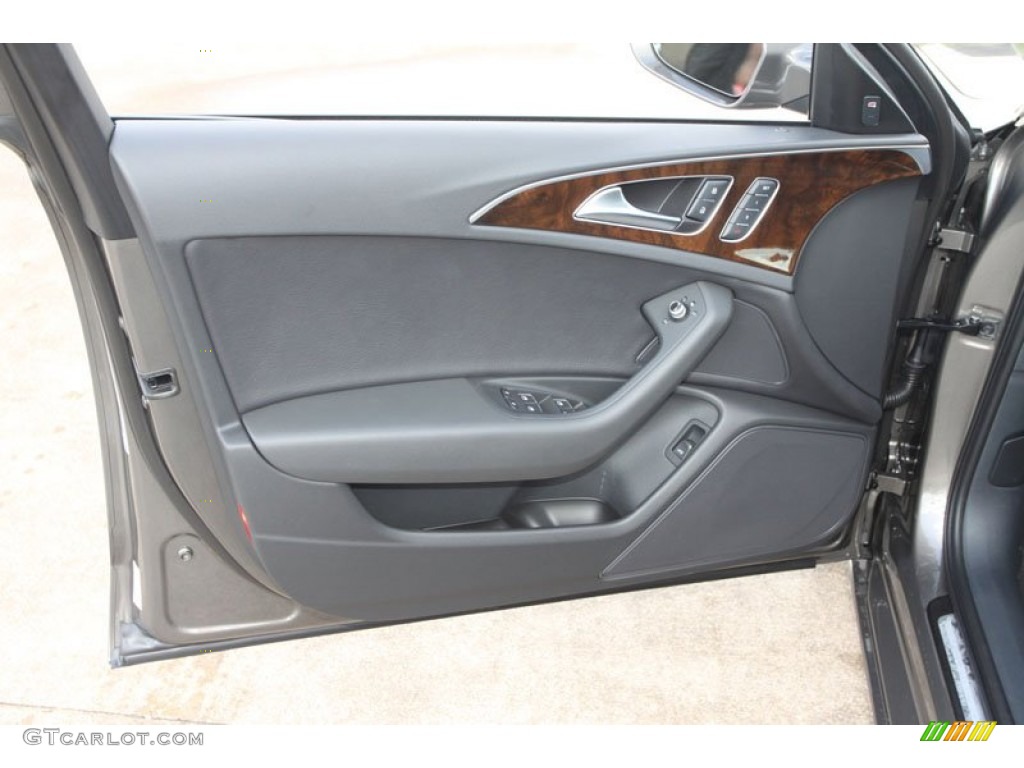 2013 Audi A6 2.0T Sedan Black Door Panel Photo #68239321