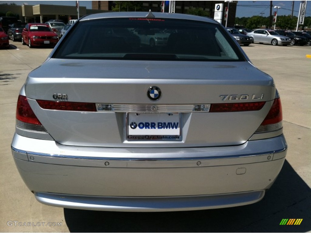 2003 7 Series 760Li Sedan - Titanium Silver Metallic / Basalt Grey/Flannel Grey photo #6