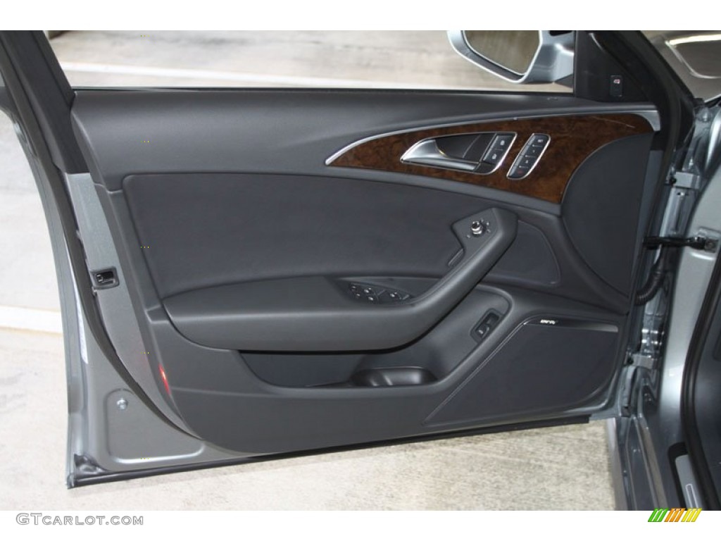 2013 Audi A6 3.0T quattro Sedan Black Door Panel Photo #68240296