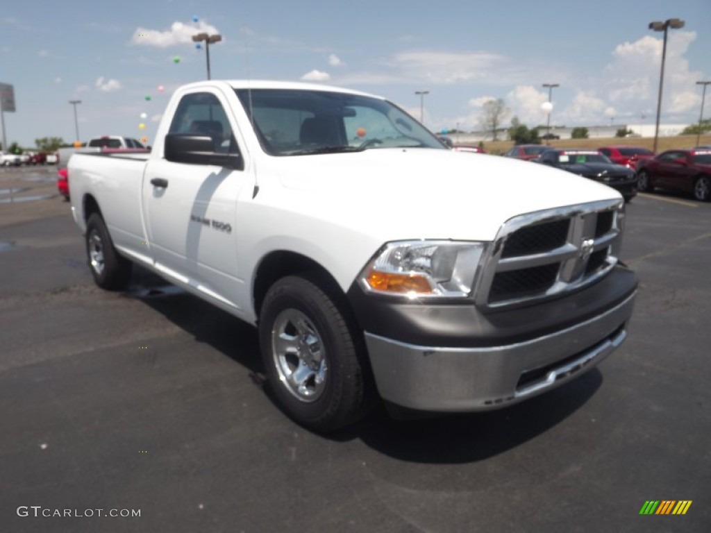 2011 Ram 1500 ST Regular Cab - Bright White / Dark Slate Gray/Medium Graystone photo #3