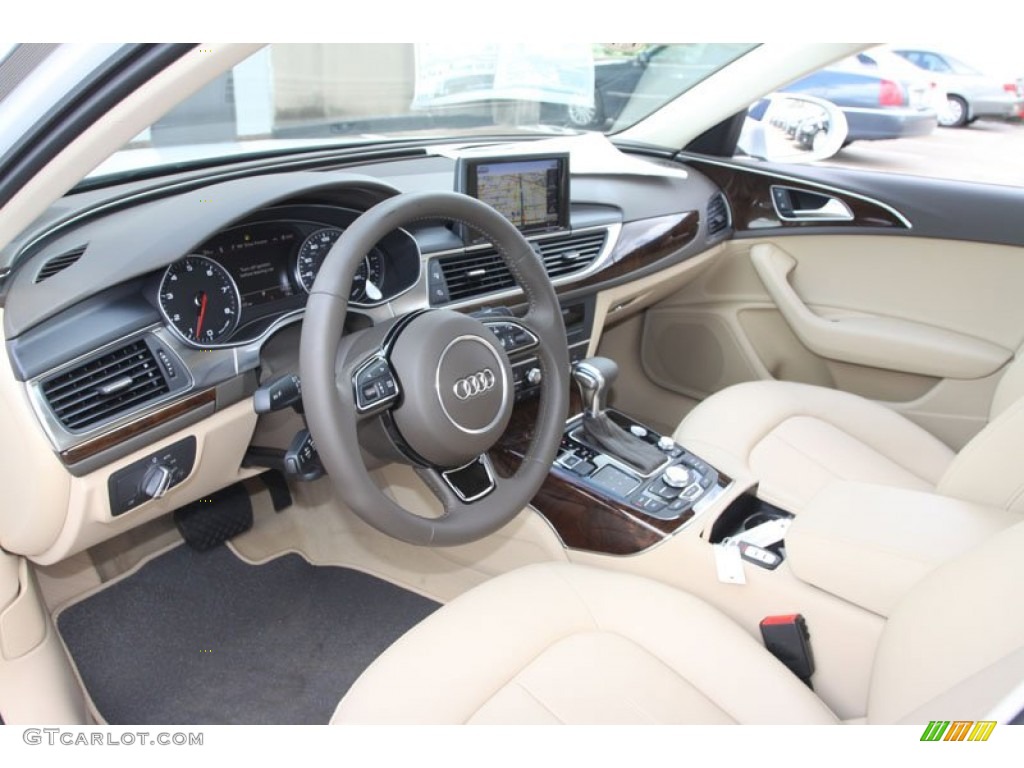 Velvet Beige Interior 2013 Audi A6 2.0T Sedan Photo #68242050