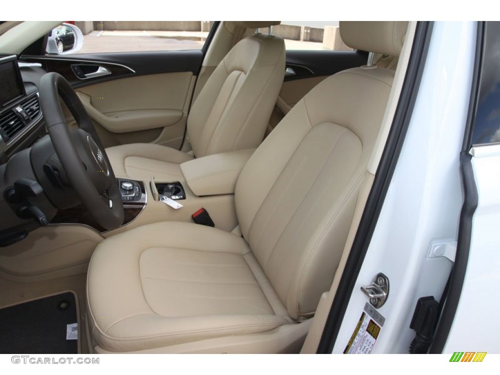 Velvet Beige Interior 2013 Audi A6 2.0T Sedan Photo #68242059