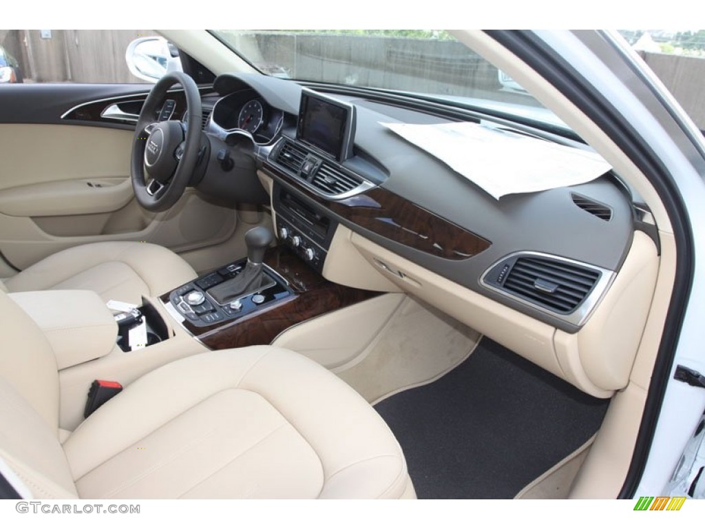 2013 Audi A6 2.0T Sedan Velvet Beige Dashboard Photo #68242168
