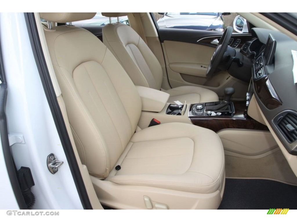 Velvet Beige Interior 2013 Audi A6 2.0T Sedan Photo #68242186