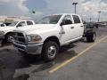 2012 Bright White Dodge Ram 3500 HD ST Crew Cab 4x4 Dually Chassis  photo #1