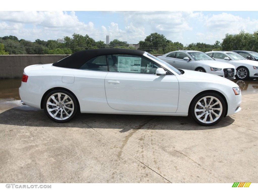 Glacier White Metallic 2013 Audi A5 2.0T quattro Cabriolet Exterior Photo #68242468